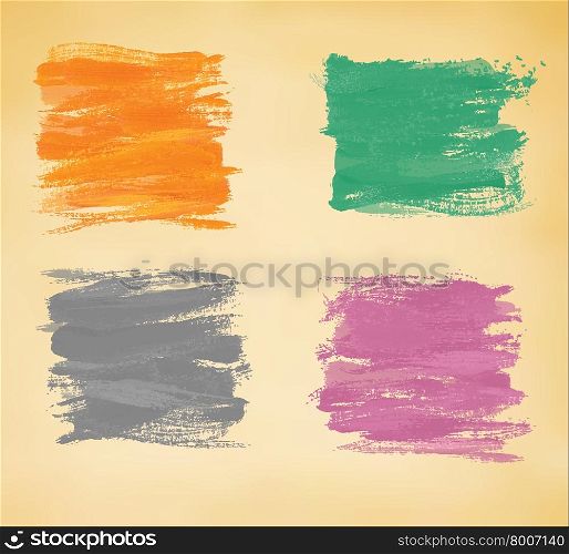 Abstract banners with watercolor splashes. Vector