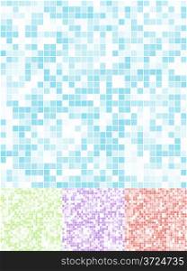 Abstract bathroom tile vector background in four color schemes.