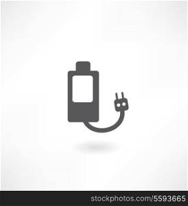 Abstract battery icon button for websites or applications