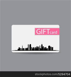 Abstract Beautiful City Gift Card Design, Vector Illustration. EPS10. Abstract Beautiful City Gift Card Design, Vector Illustration.