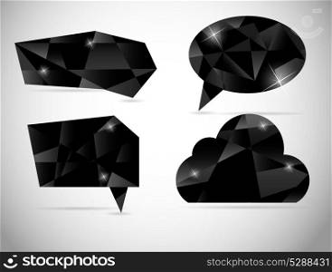Abstract beautiful diamond speech bubble vector illustration