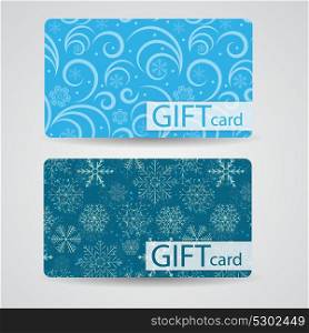 Abstract Beautiful Gift Card Christmas Design Set, Vector Illustration. Abstract Beautiful Gift Card Christmas Design Set