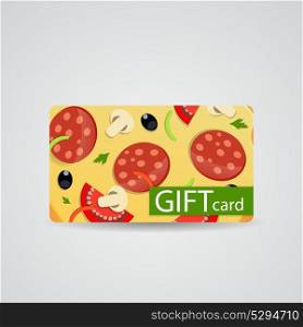 Abstract Beautiful Pizza Gift Card Design, Vector Illustration. PS10. Abstract Beautiful Pizza Gift Card Design, Vector Illustration.