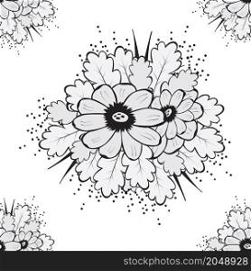 Abstract Beautiful Seamless pattern with floral background