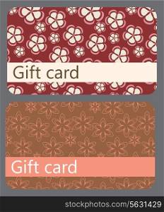 abstract beautiful set of gift card design, vector illustration.