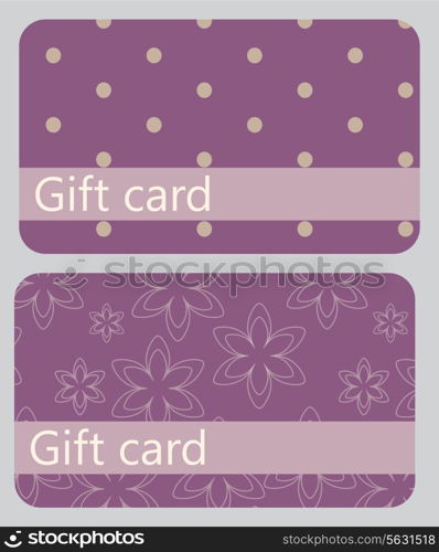 abstract beautiful set of gift card design, vector illustration.