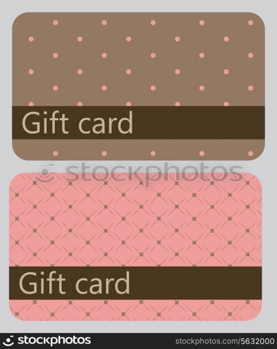 abstract beautiful set of gift card design, vector illustration.