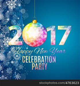 Abstract Beauty 2017 New Year Celebration Poster Background. Vector Illustration EPS10. Abstract Beauty 2017 New Year Celebration Poster Background. Vec