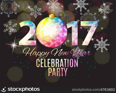 Abstract Beauty 2017 New Year Celebration Poster Background. Vector Illustration EPS10. Abstract Beauty 2017 New Year Celebration Poster Background. Vec
