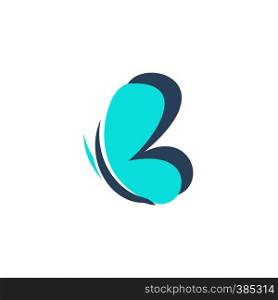 abstract beauty butterfly letter b logo symbol icon vector design illustration