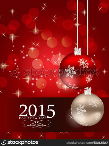 Abstract Beauty Christmas 2015 and New Year Background. Vector Illustration. EPS10