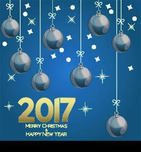 Abstract Beauty Christmas and 2017 New Year Background. Vector Illustration. EPS10. Abstract Beauty Christmas and 2017 New Year Background. Vector Illustration.