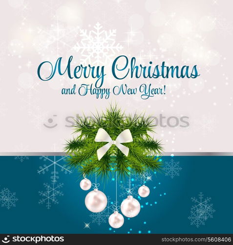 Abstract beauty Christmas and New Year background. vector illustration