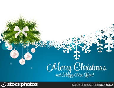 Abstract Beauty Christmas and New Year Background. Vector Illustration. EPS10