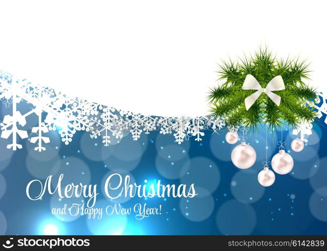 Abstract Beauty Christmas and New Year Background. Vector Illustration. EPS10