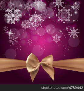 Abstract Beauty Christmas and New Year Background with Bow Ribbon. Vector Illustration. EPS10. Abstract Beauty Christmas and New Year Background with Bow Ribbo