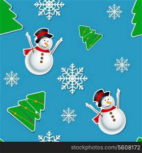 Abstract beauty Christmas and New Year seamless pattern background. vector illustration
