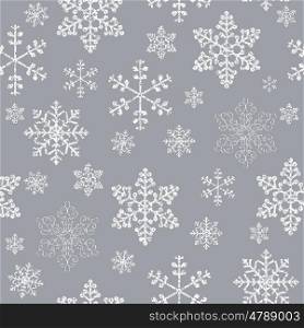 Abstract Beauty Christmas and New Year Snowflakes Seamless Payyern Background. Vector Illustration. EPS10. Abstract Beauty Christmas and New Year Snowflakes Seamless Payye