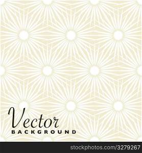 Abstract beige and white floral background with seamless pattern