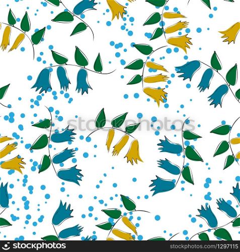 Abstract bells on a white background.For fabric, baby clothes, background, textile, wrapping paper and other decoration. Vector seamless pattern EPS 10