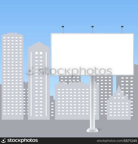 Abstract billboard on city background vector illustration