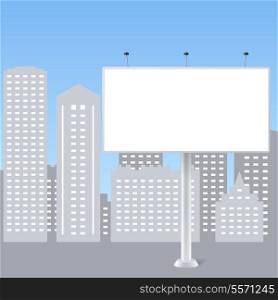 Abstract billboard on city background vector illustration