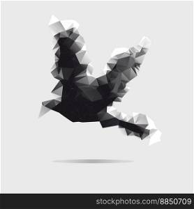 Abstract bird isolated on a white background vector image