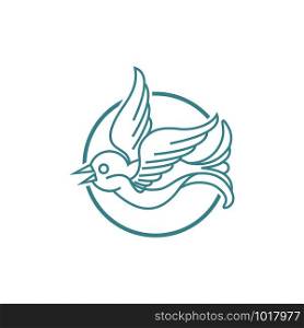 Abstract Bird Logo design vector template