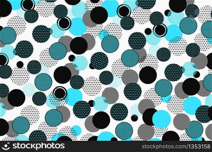 Abstract black and blue geometric shape pattern vector design. Decorate for ad, poster, artwork, trendy design. illustration vector eps10