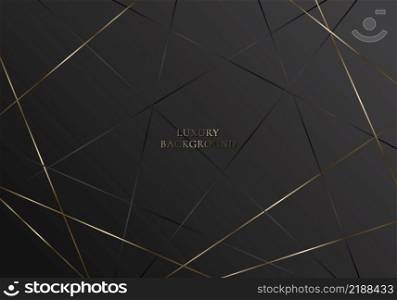 Abstract black and golden lines pattern on dark background. Luxury style. You can use for premium gift voucher, Invitation card, certificate, etc. Vector graphic illustration