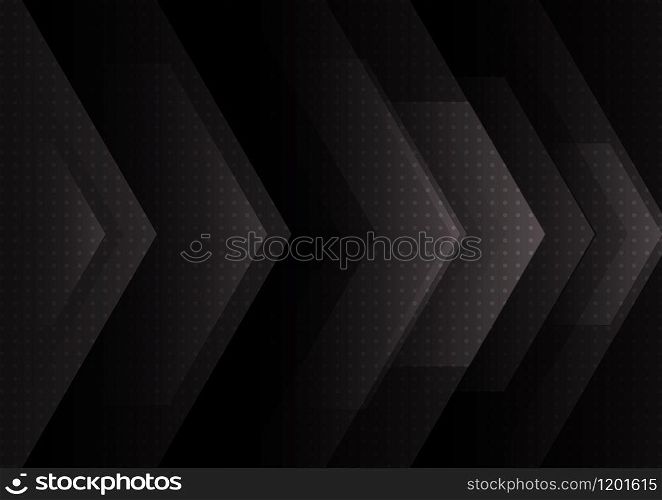Abstract black and gray arrow overlap background modern design concept. Vector illustration