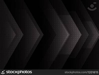 Abstract black and gray arrow overlap background modern design concept. Vector illustration