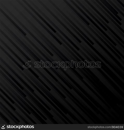 Abstract black and gray gradient stripe diagonal line background. Elegant geometric backdrop. Vector illustration