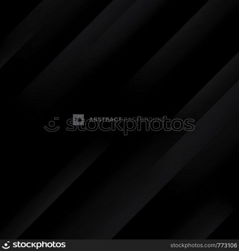 Abstract black and gray modern diagonal stripes background. Paper fold crease. You can use for cover design, poster, advertising. Vector illustration