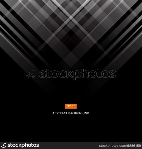 Abstract black and gray technology design. Vector corporate geometric lines background with copy space, Vector illustration