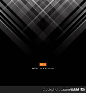 Abstract black and gray technology design. Vector corporate geometric lines background with copy space, Vector illustration