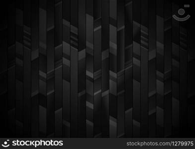 Abstract black and gray vertical stripes geometric pattern background. Vector illustration