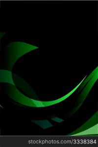 Abstract black and green background