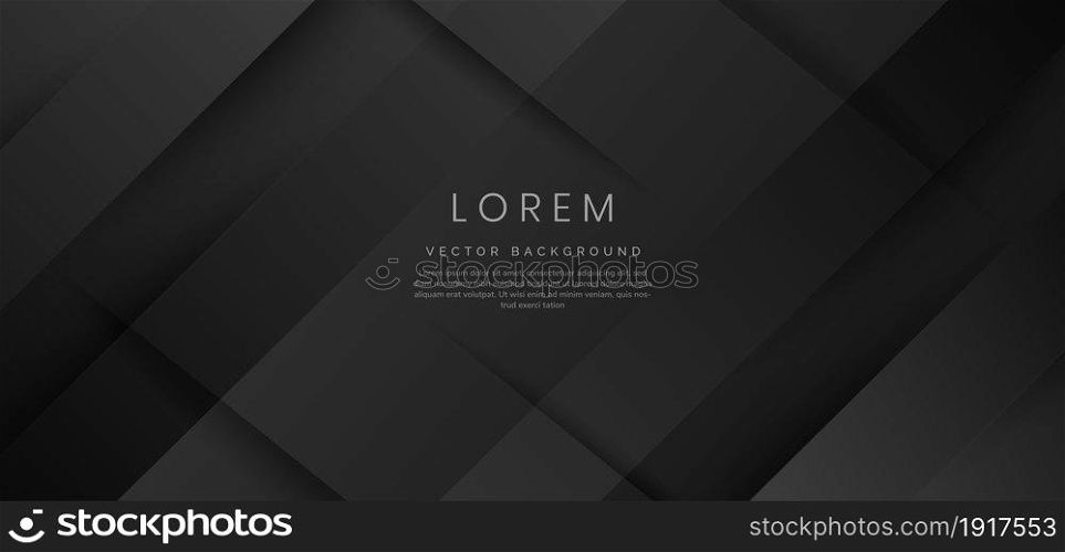Abstract black and grey gradient geometric diagonal background. You can use for ad, poster, template, business presentation. Vector illustration