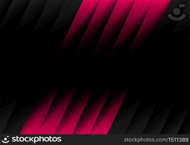 Abstract black and pink stripe pattern diagonal geometric background and texture. Vector illustration