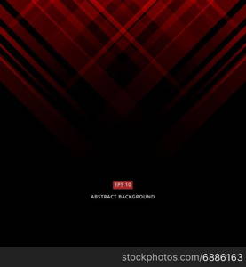 Abstract black and red technology design. Vector corporate geometric lines background with copy space, Vector illustration