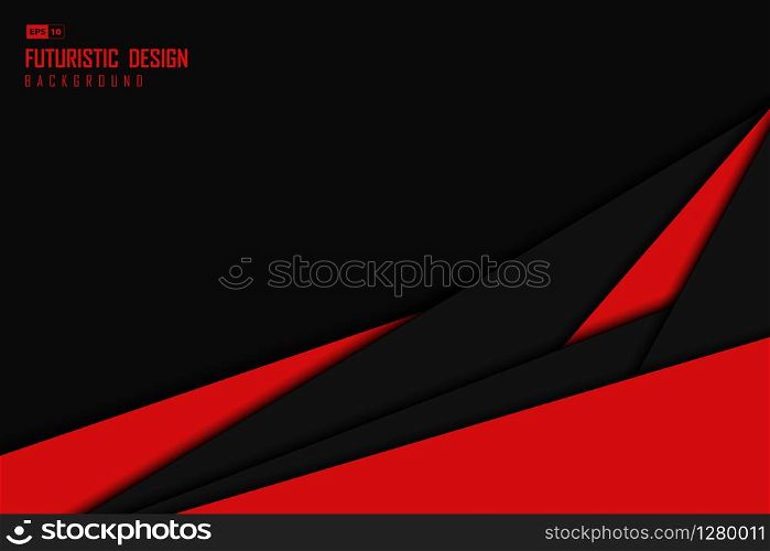 Abstract black and red technology template design artwork background. Use for ad, poster, artwork, template design, print. illustration vector eps10