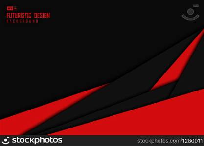 Abstract black and red technology template design artwork background. Use for ad, poster, artwork, template design, print. illustration vector eps10