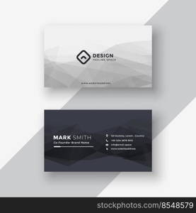 abstract black and white business card