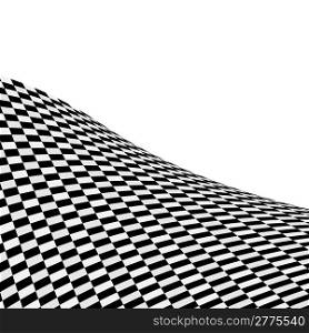 Abstract black and white checked vector background with copy space.