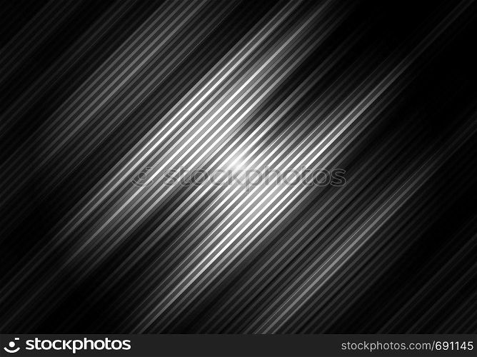 Abstract black and white color background with diagonal stripes. Geometric minimal pattern. You can use for cover design, brochure, poster, advertising, print, leaflet, etc. Vector illustration