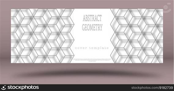 Abstract black and white geometric design. Layout for the design of the cover, banner, poster, postcard and corporate design. The idea of interior and decorative creativity
