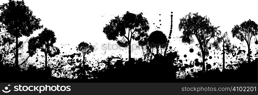 Abstract black and white gothic background with copy space