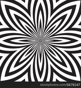 Abstract Black and White Hypnotic Background. EPS10