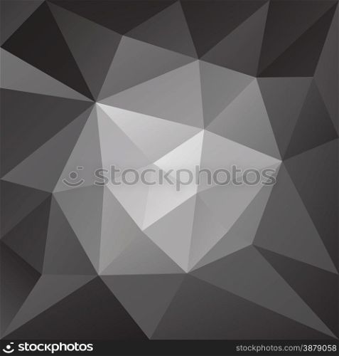 abstract black and white low poly design background vector gradient illustartion